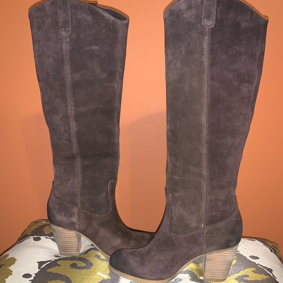 NEW Ralph Lauren Denim & Supply Series Brown Suede Leather tall boot 7.5M - Picture 1 of 13
